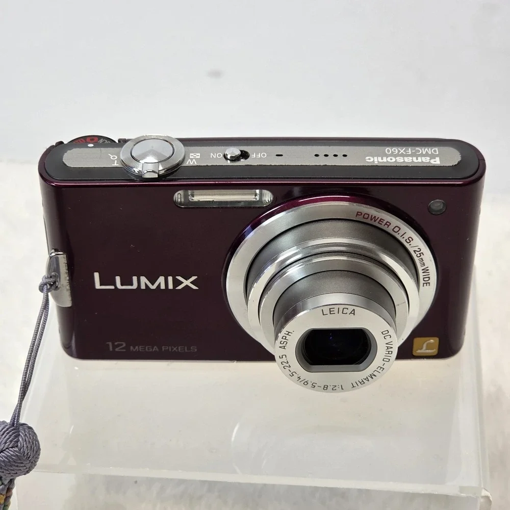 Panasonic Lumix DMC-FX60 12.1MP Digital Camera purple Tested / Working *Read*